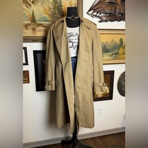 Vintage London Fog Double Breasted Belted Trench Coat Size 38 Regular